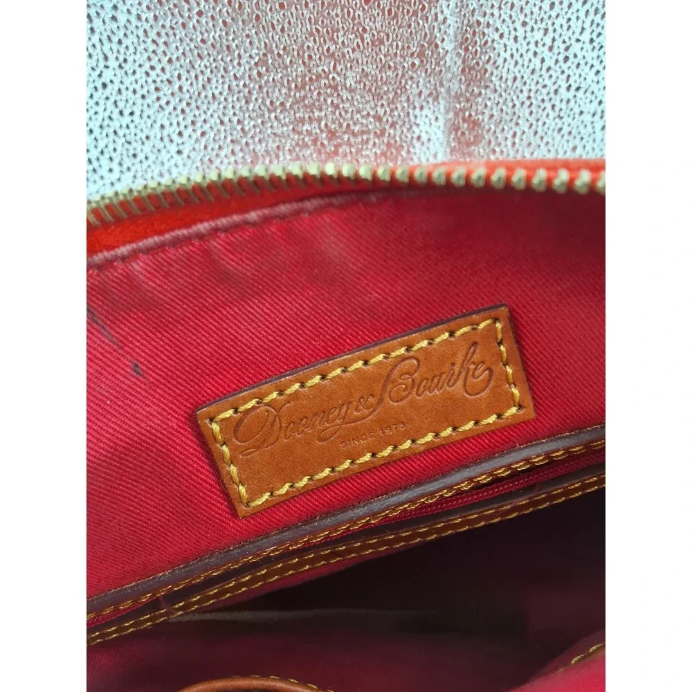 Dooney & Bourke Orange Signature Monogram Crossbody Bag & Wallet Set AS IS